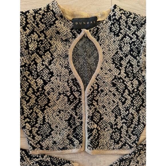 DUNDAS Snakeskin Knit Crop Top - Picture 14 of 15